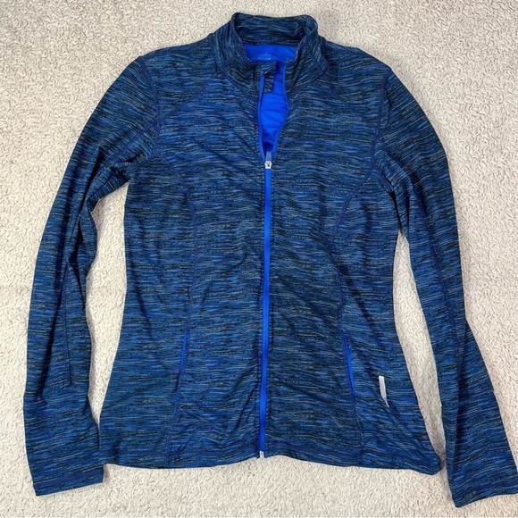 MARIKA Blue Zip Up Sweatshirt Jacket Size Medium - Picture 1 of 8